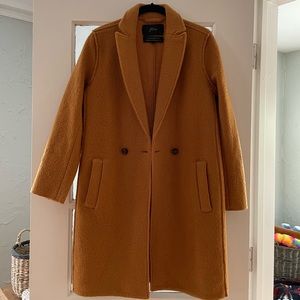 J Crew Italian wool coat. Mustard yellow. Size 00.